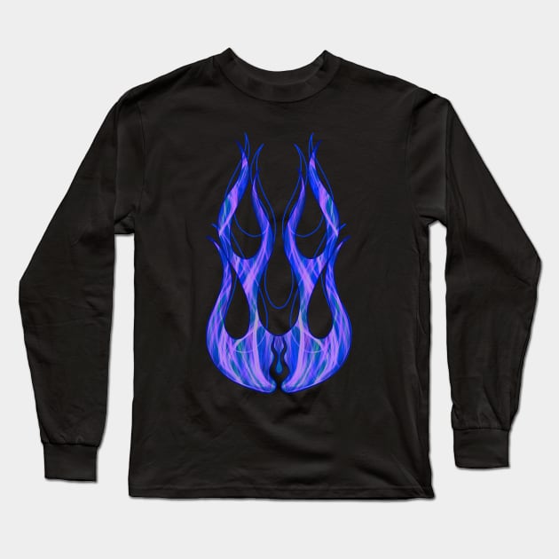 Flames Long Sleeve T-Shirt by KeegansKolourStudio